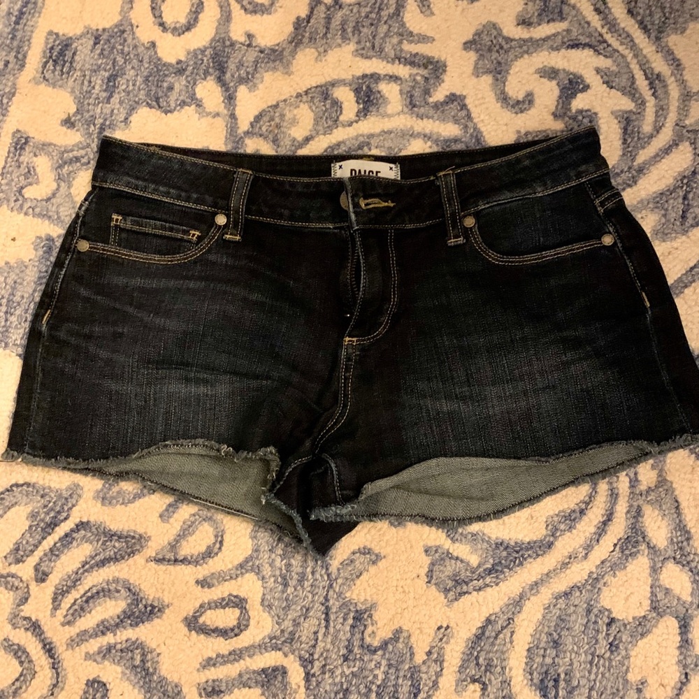 Dark denim cutoff shorts